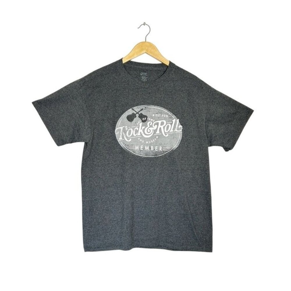Port & Co. Rock & Roll Hall of Fame Short Sleeve Tee in Gray - Sz L